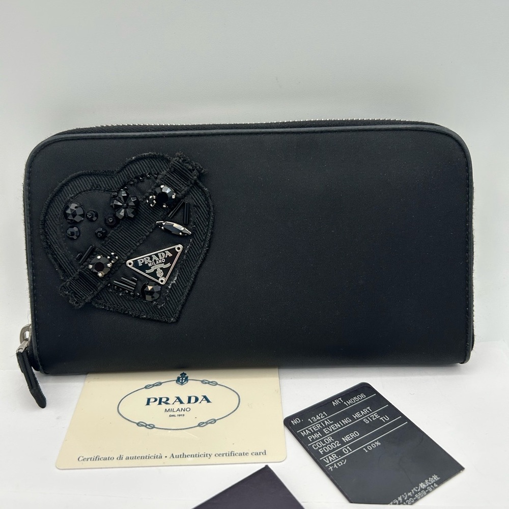 Authentic Prada Nylon Zip Around Wallet